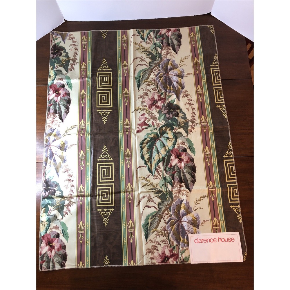 Designer Fabric Sample CLARENCE HOUSE La Derniere Bronze 27x35" 100% Cotton VTG